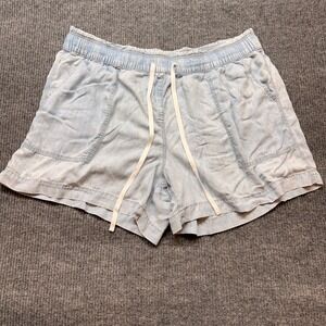 Lane Bryant Light Blue Lyocell Denim Jorts Size 28 Drawstring Elastic Shorts